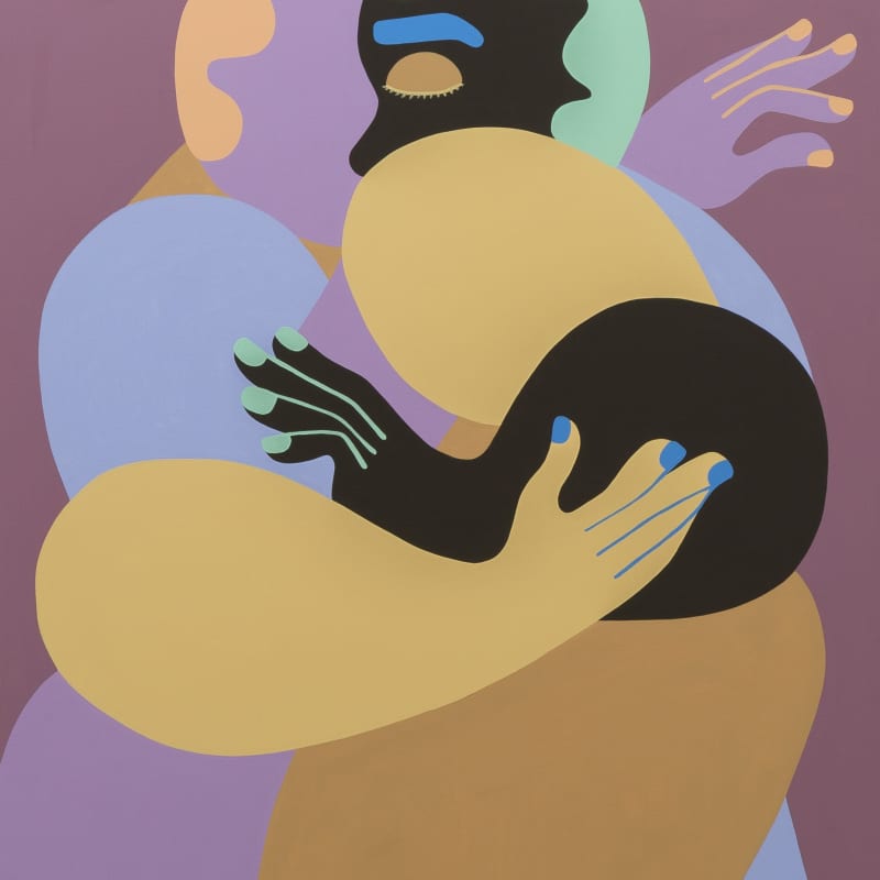 Deborah Segun, Sweet Embrace, 2022, Acrylic on canvas, 180 × 140 cm / 70 7/8 × 55 1/8 in