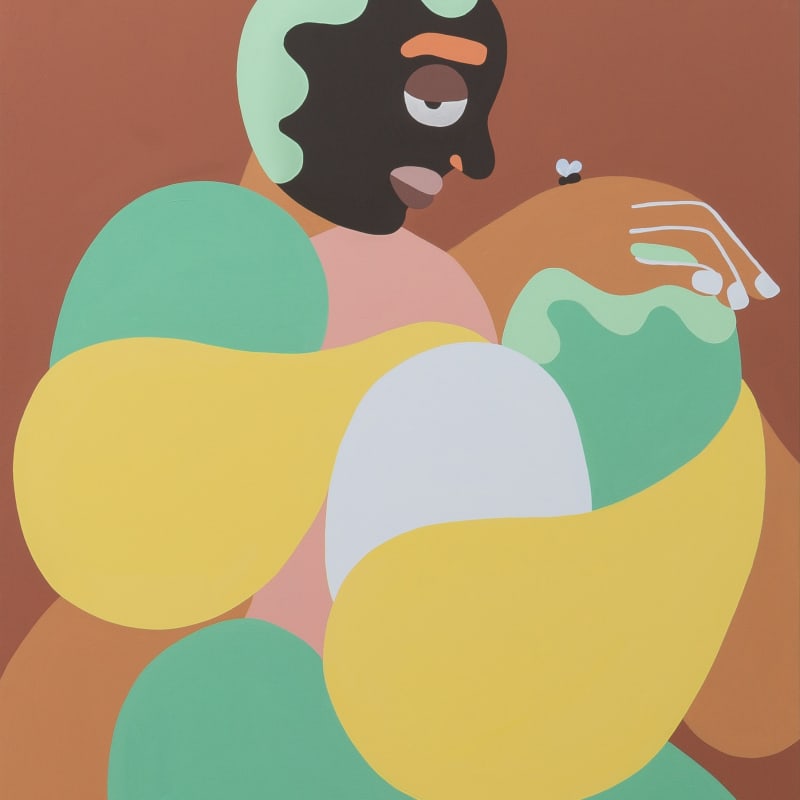 Deborah Segun,The essence of being, 2022, Acrylic on canvas, 160 × 140 cm / 63 × 55 1/8 in