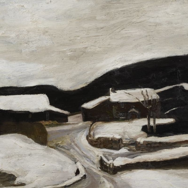 Sheila Fell 1931-1979 Heavy Snow II, 1979 oil on canvas 28 by 36 inches  Loaned from a Private Collection, image © Anna Fell