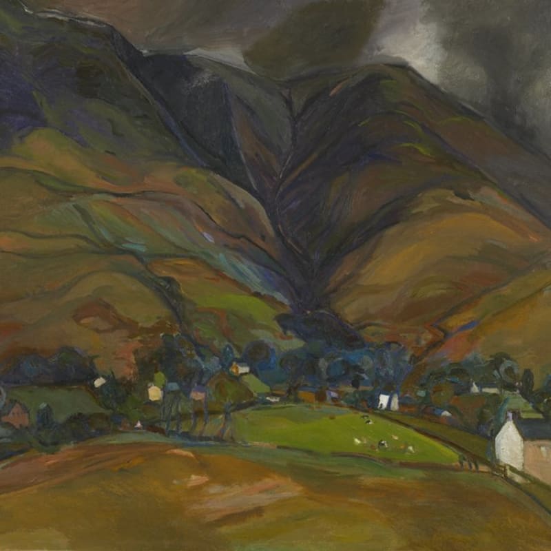 Sheila Fell 1931-1979 Skiddaw, 1964 oil on canvas 28 by 36 inches  Loaned from a Private Collection, image © Anna Fell
