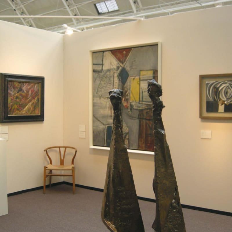 Foreground: F.E.McWilliam. Background, left to right: Reg Butler, David Bomberg, Alan Davie and Terry Frost