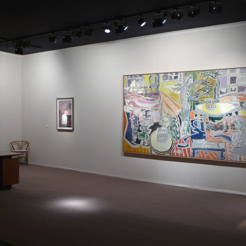 Left to right: Leon Kossoff, David Hockney, Patrick Heron and Grayson Perry