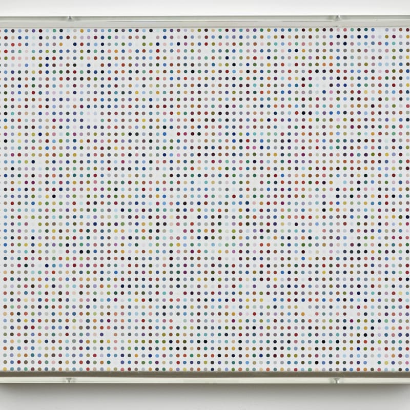 Damien Hirst  b.1965  Catechol, 2009  HIRST 2009.0379  household gloss on canvas, 3mm spot  11 3/4 x 16 3/8 inches / 29.7 x 41.7 cm