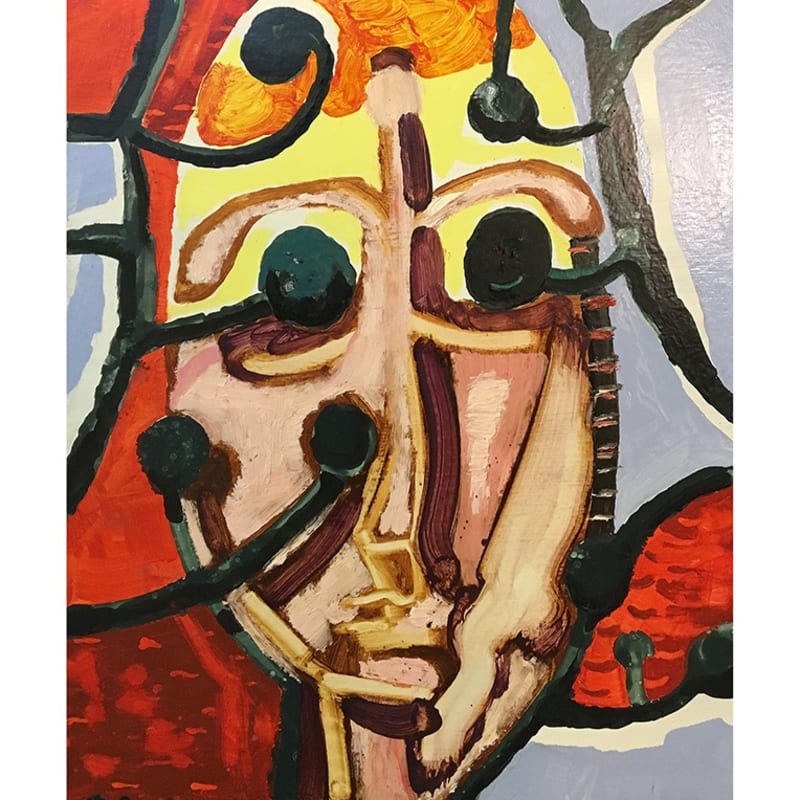 Bust Looking Through Trees 2016 | oil on panel | 90 x 63cm (35 x 25")
