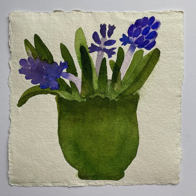Jill Leman PPRWS Hon. RE, Hyacinths in my Green Bowl
