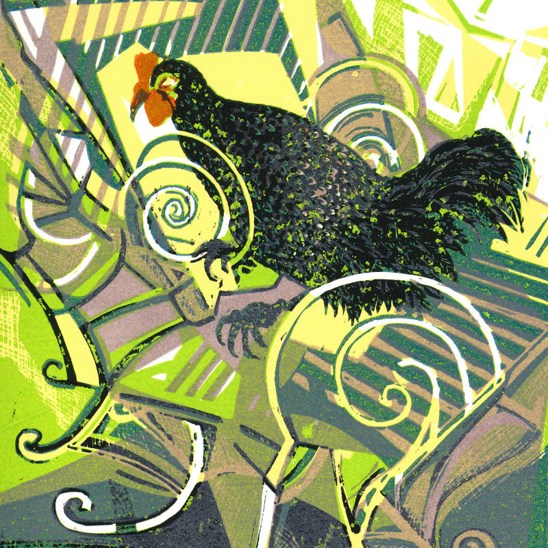 Olwen Jones RWS RE, Cock-a-Doodle-Doo