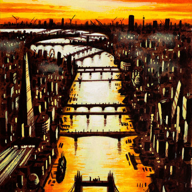 Thames Bridges Dusk 2 