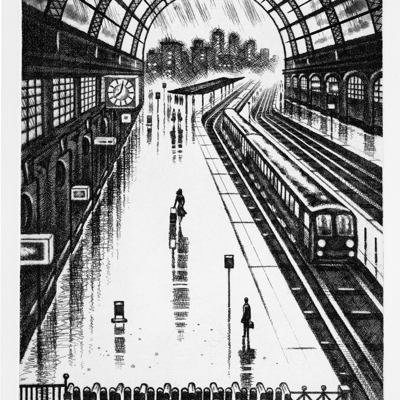 John Duffin RWS RE, Coastal Trains - Victoria Station