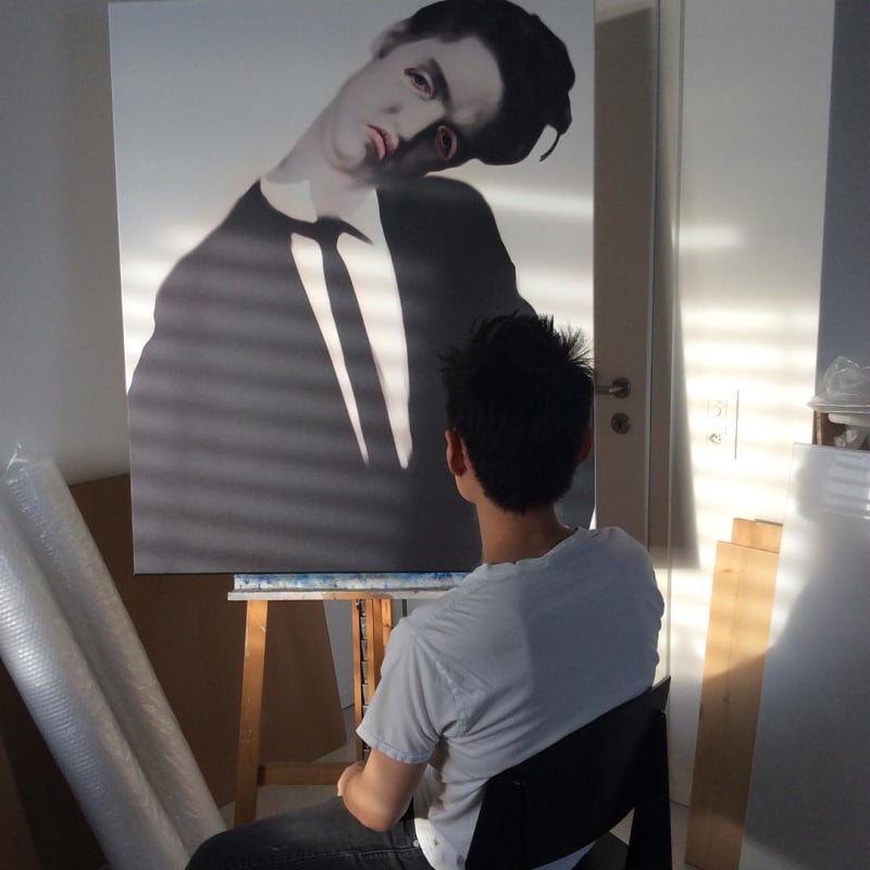 In the studio with Teiji Hayama, 2018