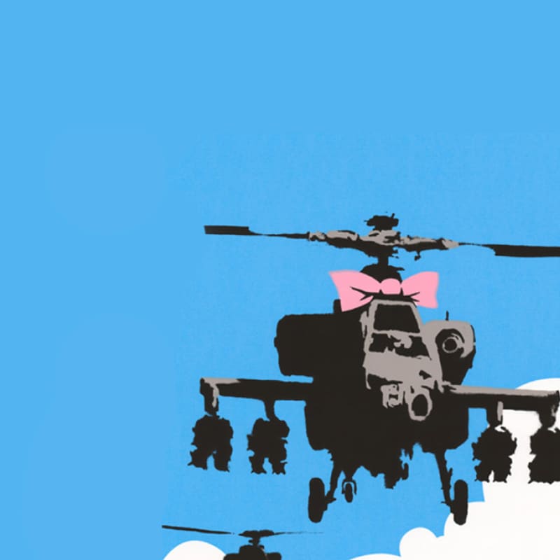 Artwork image: Banksy Happy Choppers