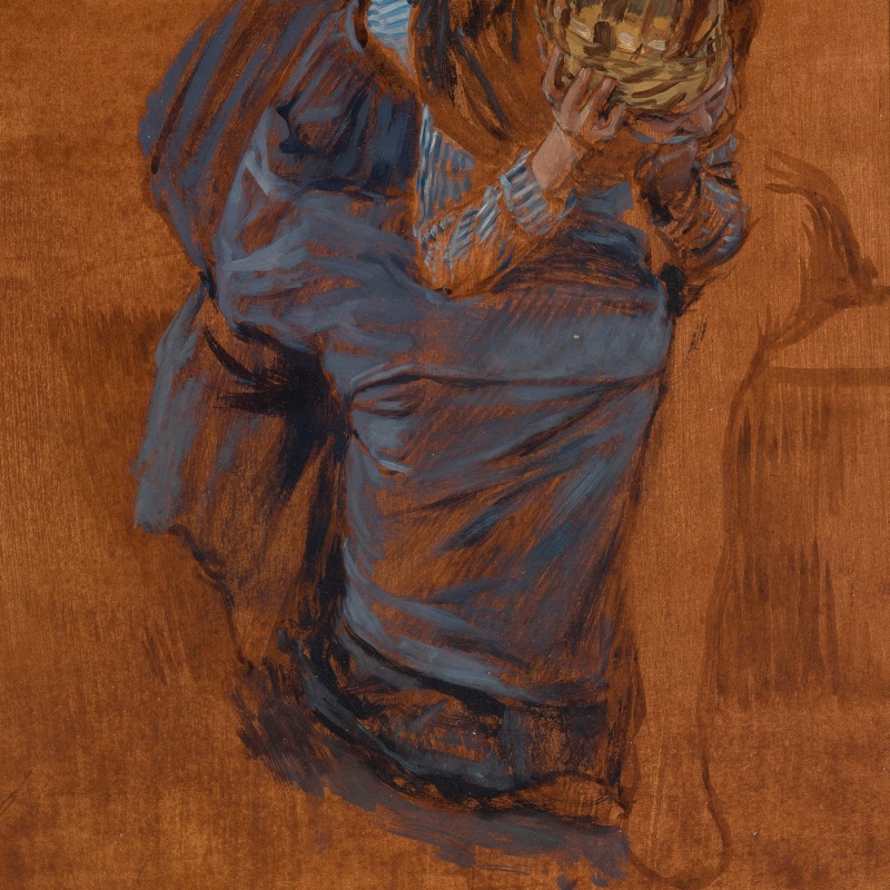 PREPARATORY STUDY FOR THE SEATED WOMAN IN INNER VOICES (THE RUINS)