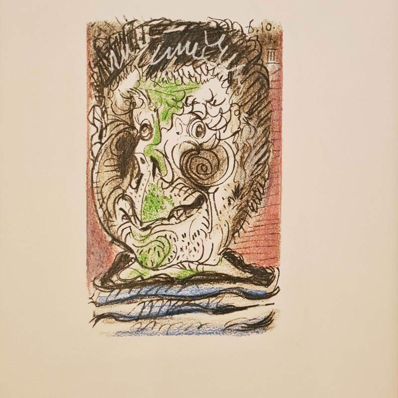 Pablo Picasso - Face of a man III, 64., 1970