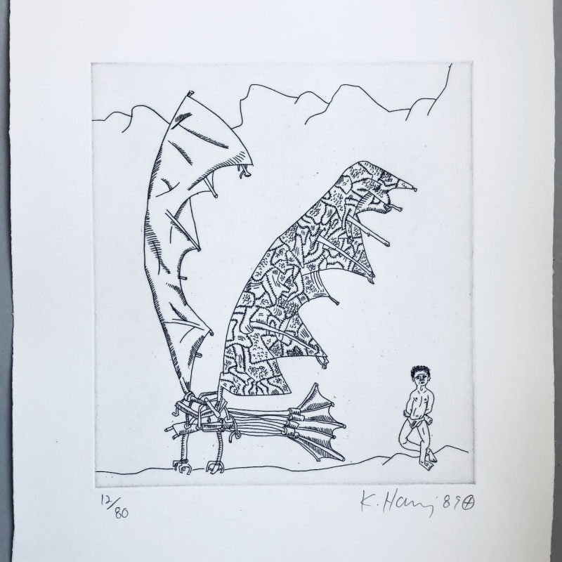 Keith Haring, Flying Machine, 1989