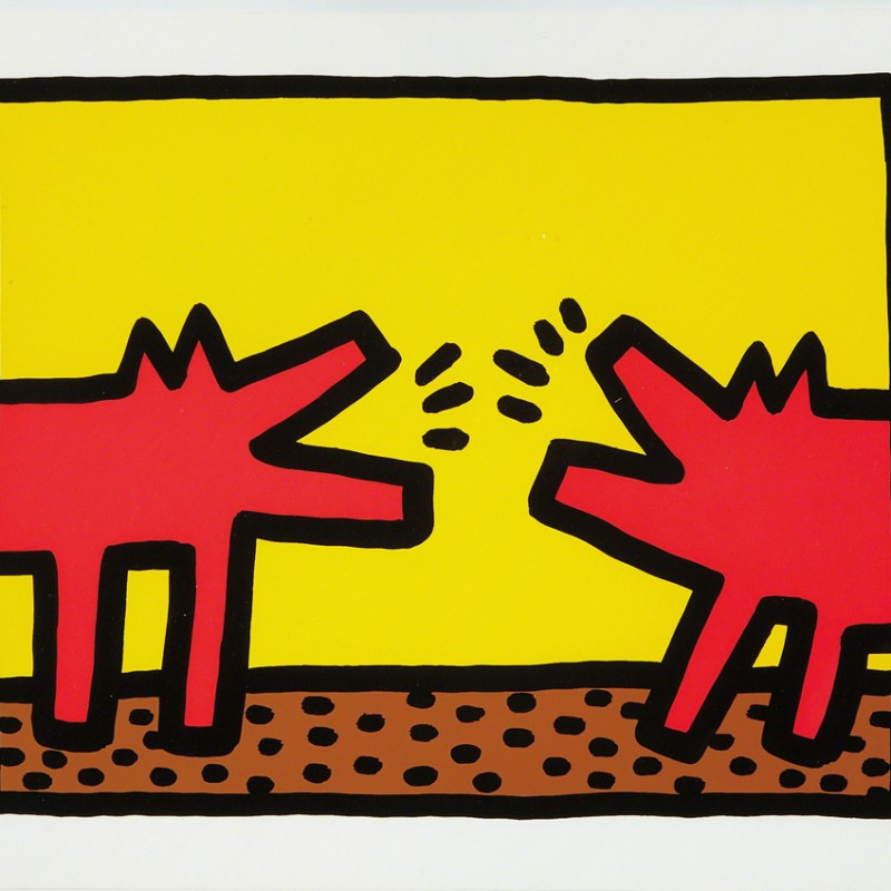 Keith Haring, Barking Dogs (Pop Shop IV), 1989