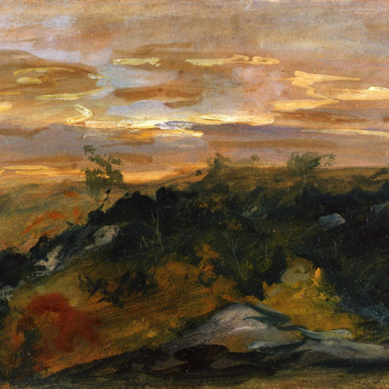Eugene Delacroix - Sunset , c.1855