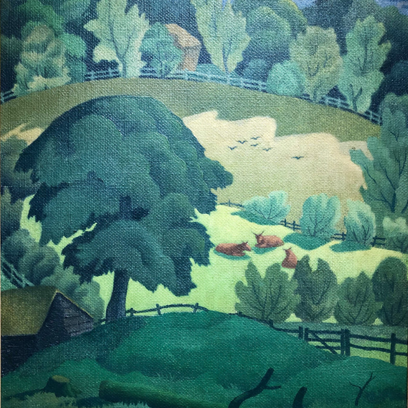 Ethelbert White Somerset Landscape, 1919 Oil on canvas 24 x 20 inches Signed