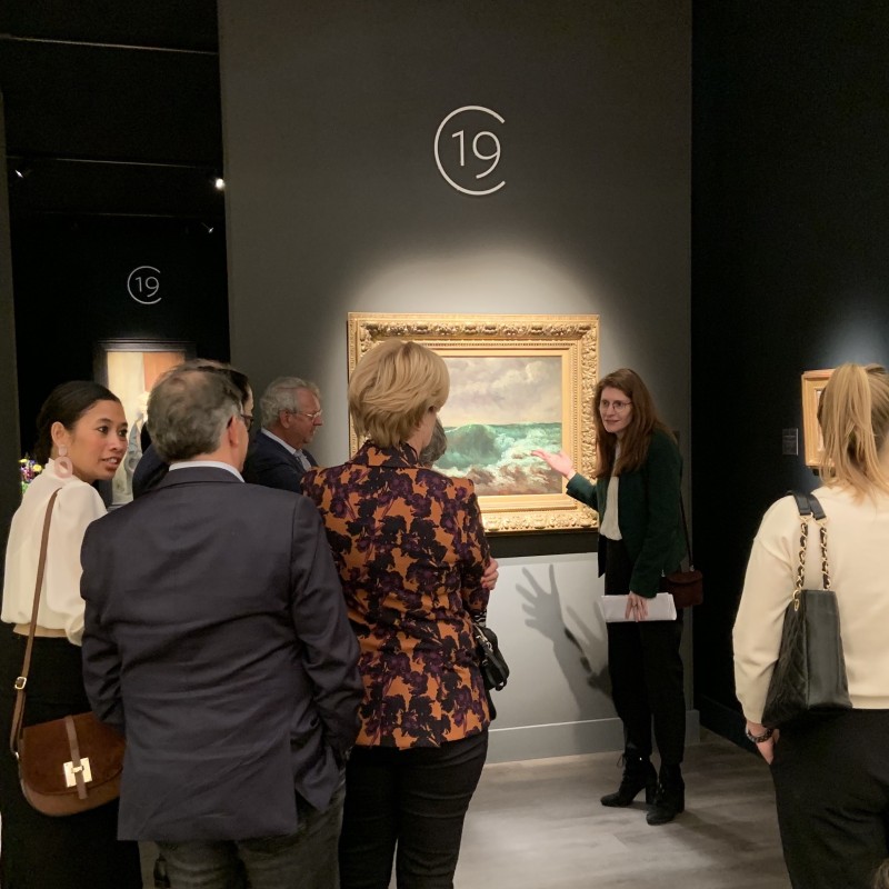 Van Gogh Museum brings their collectors group to our stand as part of their Maastricht highlights tour.