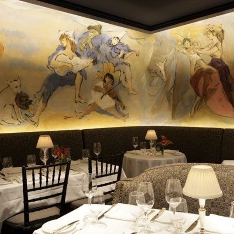 Cafe Carlyle, New York City with wall murals by Marcel Vertes