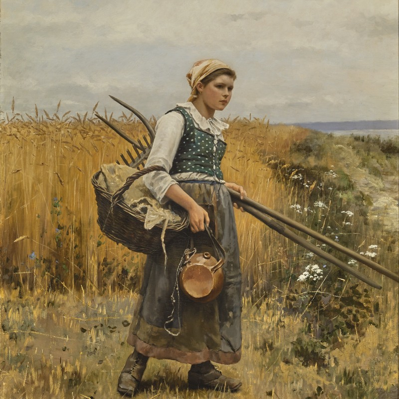Daniel Ridgway Knight, Girl in a Harvest Field.