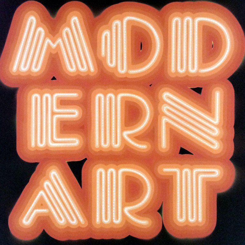 Ben Eine, Modern Art- Neon Orange