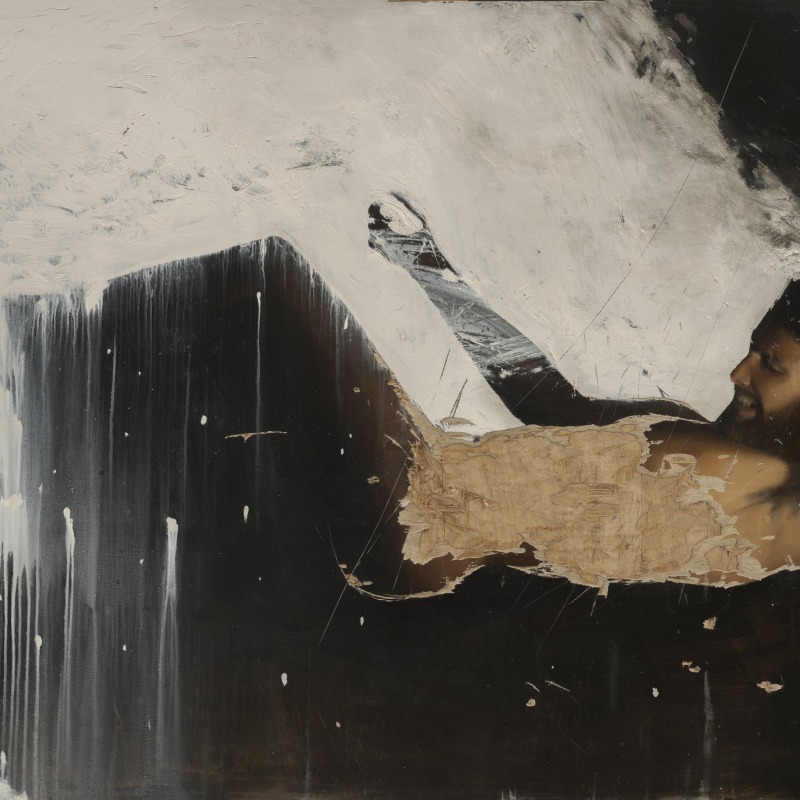 Jacob and the Angel  Oil on board  122 x 220 cm  2018