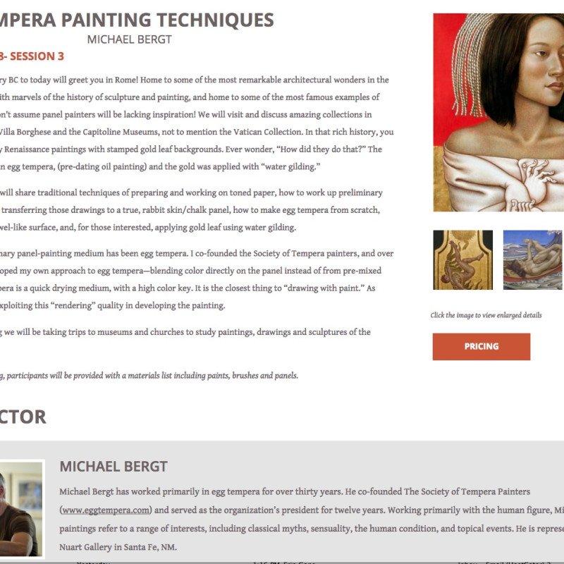 Michael Bergt Egg Tempera Workshop In Rome Summer 2018 Nuart