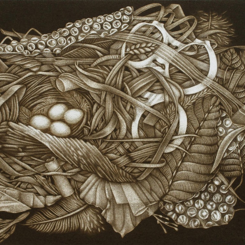 Contemporary Poetry, mezzotint