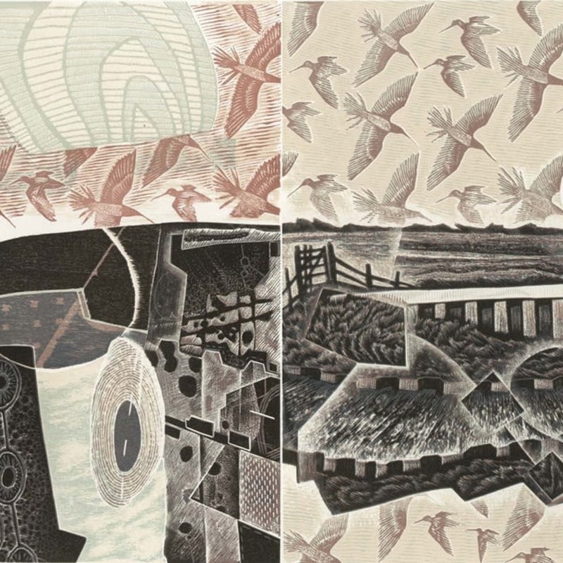 Neil Bousfield RE, Walking Beneath the Waves (diptych)