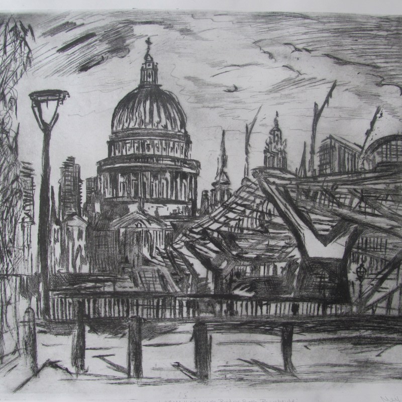 St Paul's and the Millenium Bridge from Bankside