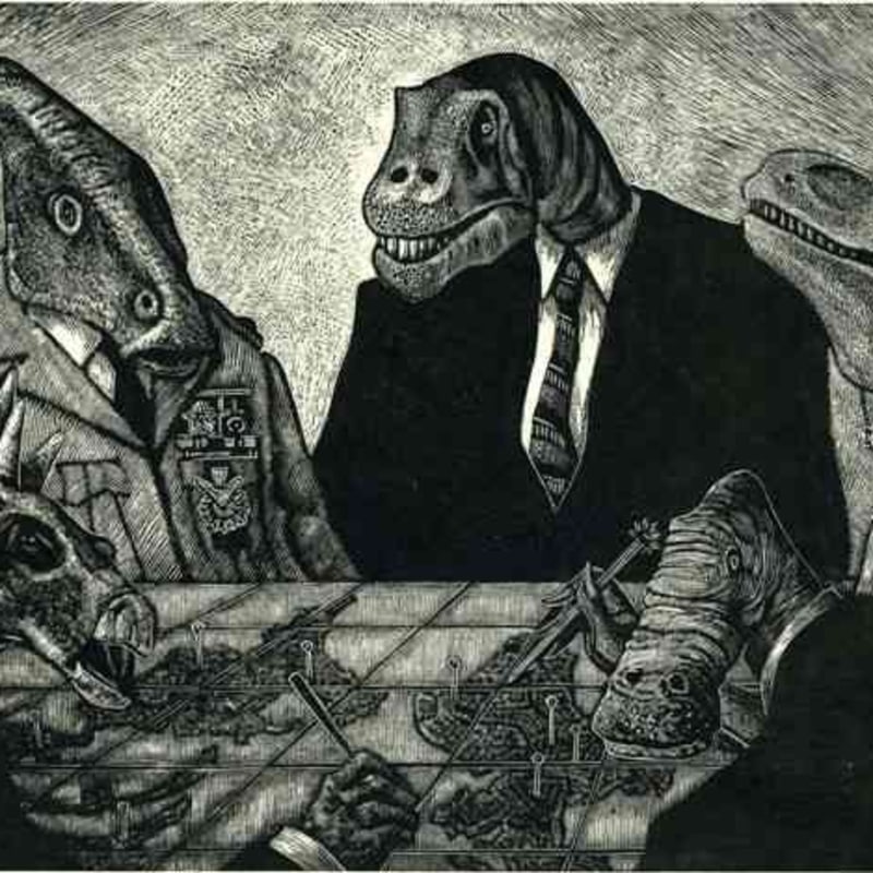 James G Todd RE, Masters of War, wood engraving