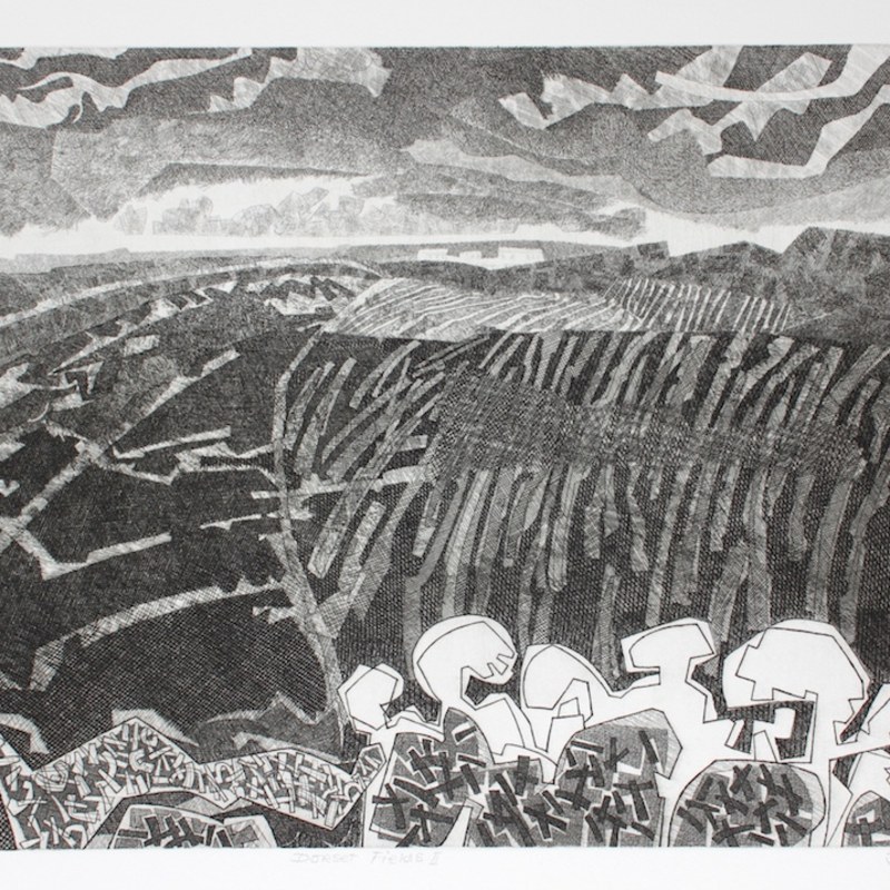 Dorset Fields II, etching