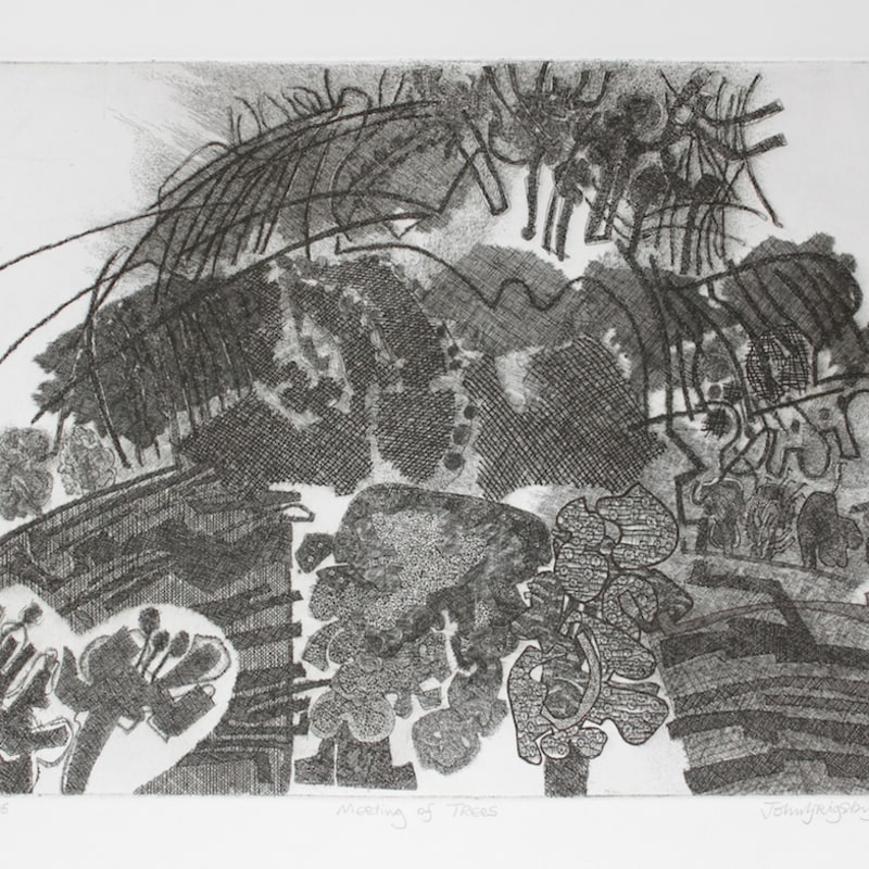 Meeting of Trees, etching