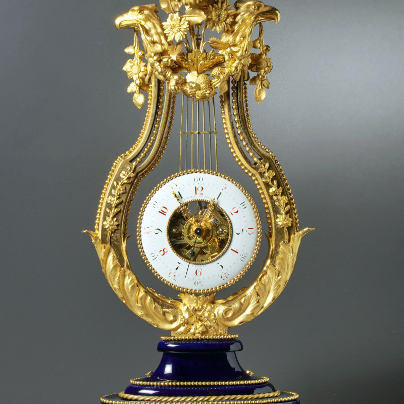 Gavelle Le Jeune - A Louis XVI skeletonised lyre clock by Gavelle Le Jeune, Paris, date circa 1780-85