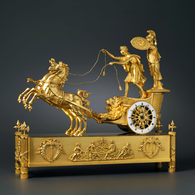 Jean-André Reiche (attributed to) - An Empire chariot clock, attributed to Jean-André Reiche, Paris, date circa 1805-10