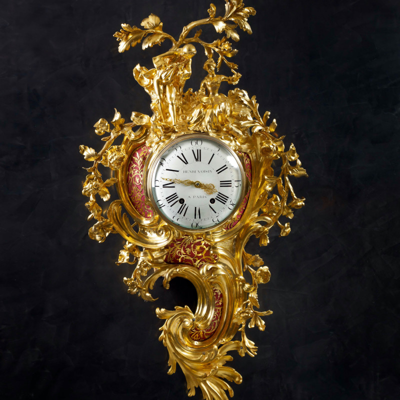 Henri Voisin - A Louis XV grand cartel clock by Henri Voisin, case attributed to Jean-Joseph de Saint-Germain, Paris, date circa 1755