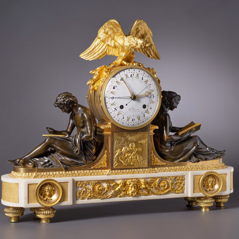 Jean-Simon Bourdier - A Louis XVI figural clock by Jean-Simon Bourdier, Paris, date circa 1790