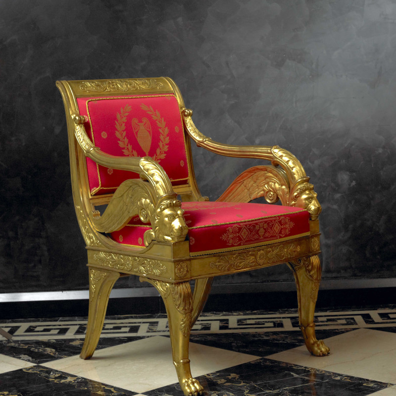 Georg Ludwig Laves - A set of four Empire giltwood fauteuils designed by Georg Ludwig Laves, Hannover, made in 1834