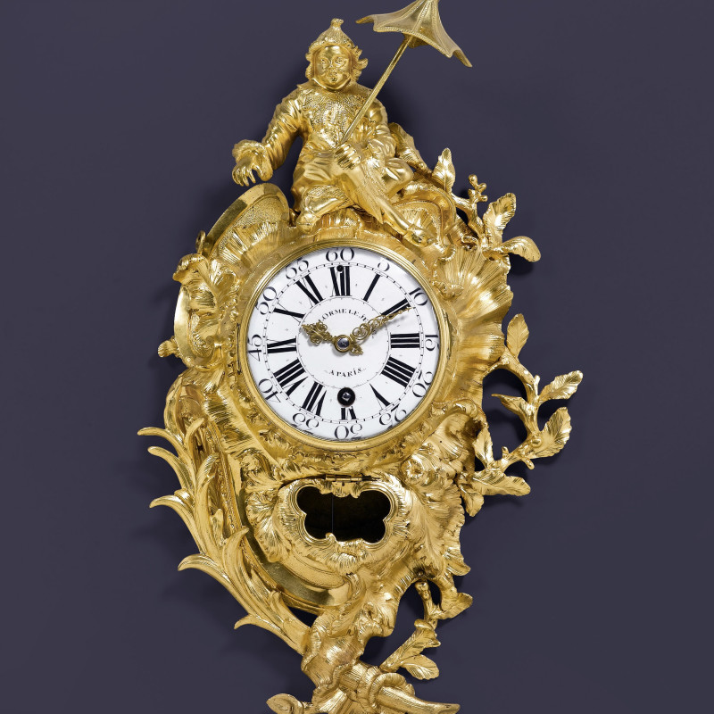 Delorme Le Jeune - A Louis XV cartel clock of eight day duration by Delorme Le Jeune, Paris, date circa 1745
