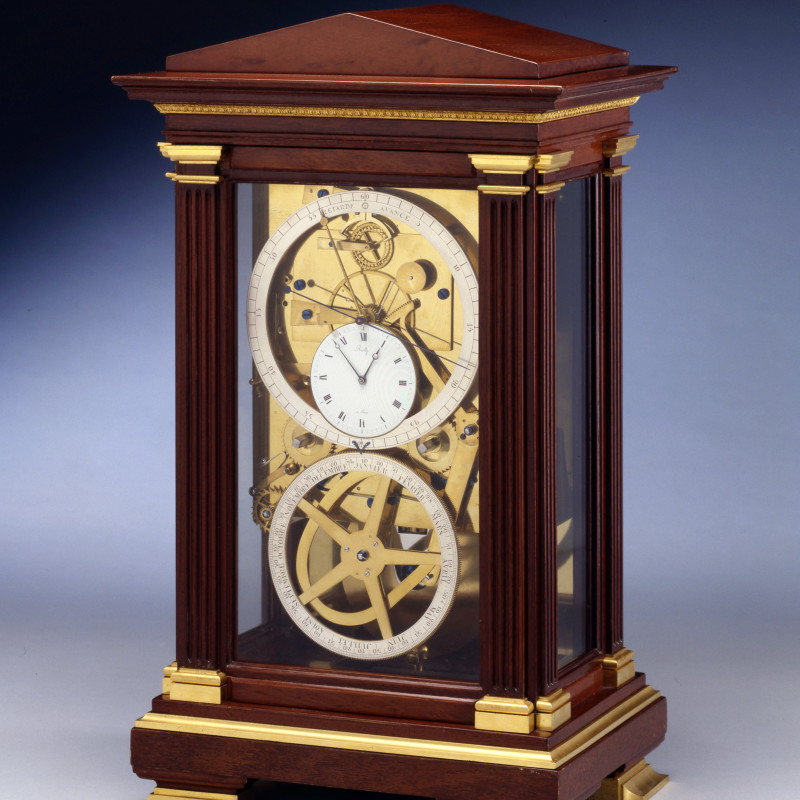 Bailly - An Empire table regulator of month duration, signed on the white enamel dial Bailly, escapement by Lory, Paris, dated 1818