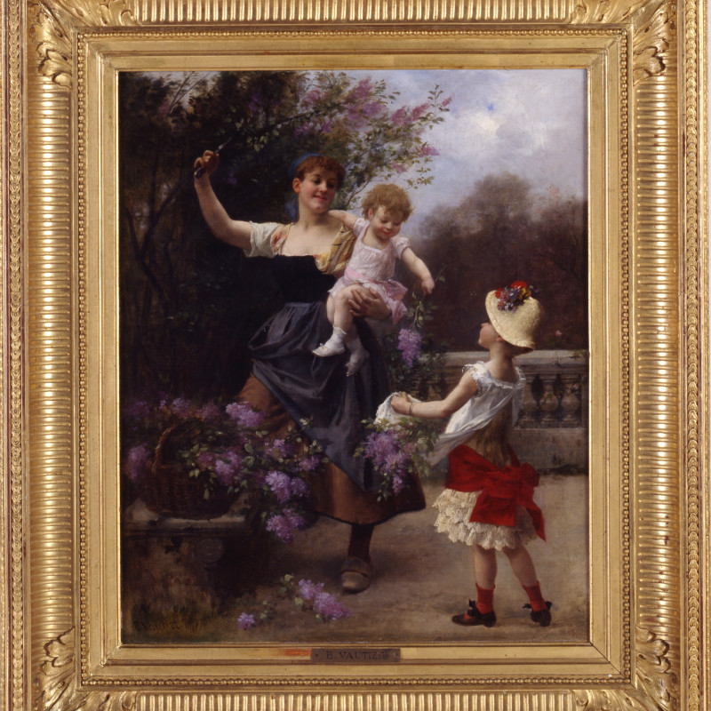 Benjamin Vautier - “Picking Flowers with Mother” by Benjamin Vautier, 1877
