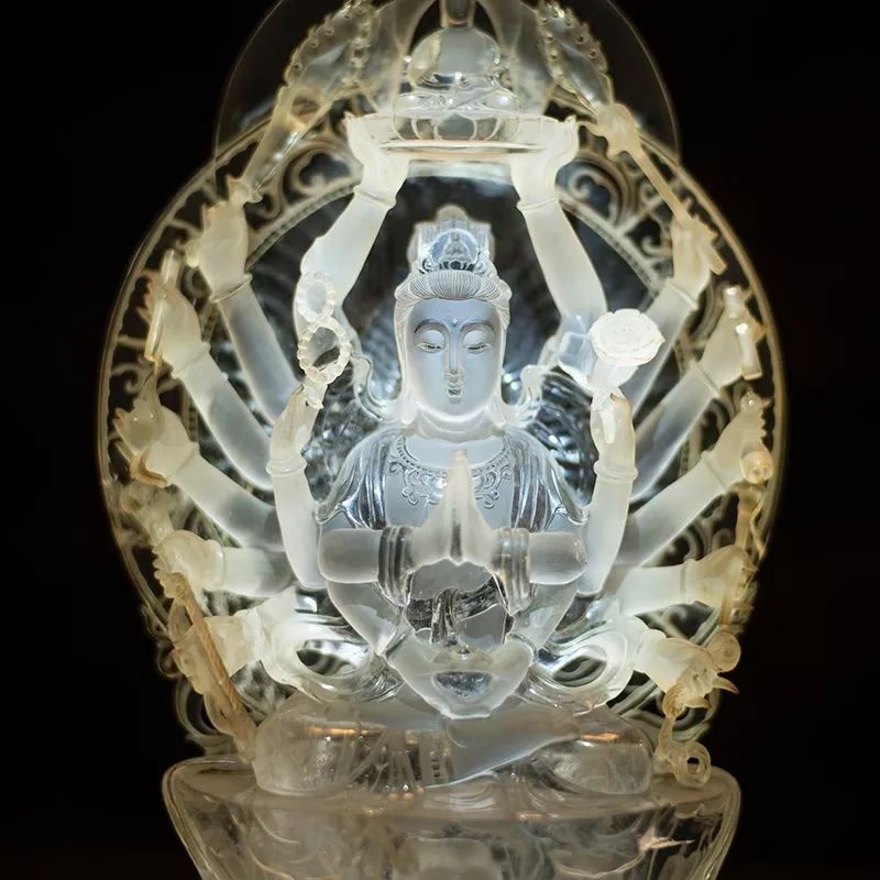 准提佛母，⽔晶  Cundhi Bodhisattva, Crystal