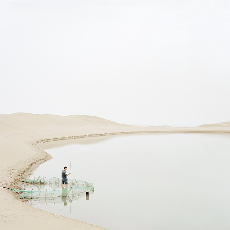 Zhang Kechun Man Pumping In The Desert 2011