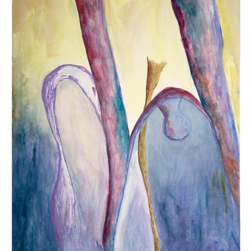 Lange Schlafen 32X41Cm Gouacheonpaper