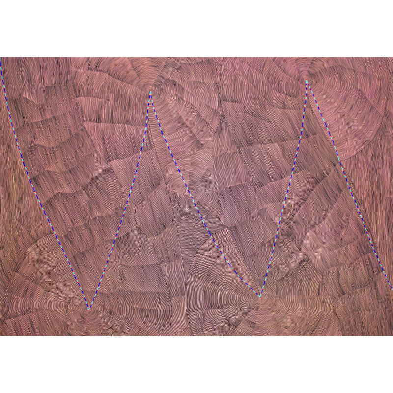山洋平，《mellotron flutes》，2025，布面丙烯和墨水，83cm x 122cm Yohei Yama, mellotron flutes, 2025, Acrylic and ink on canvas, 83cm x 122cm
