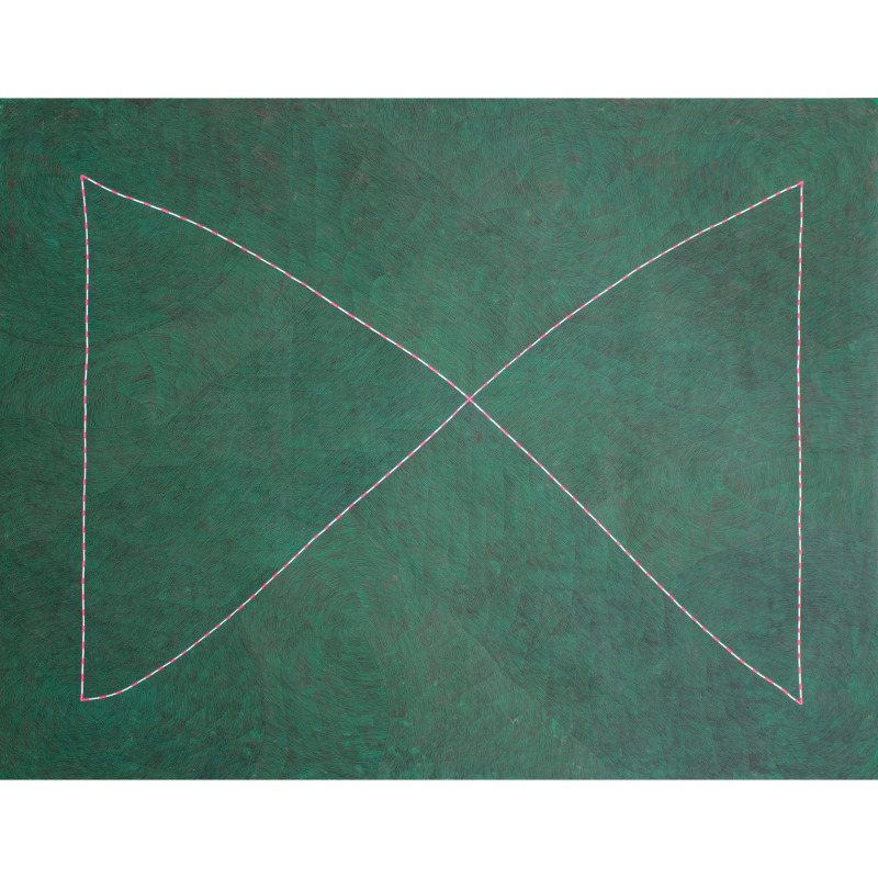山洋平，《wind catcher》，2025，布面丙烯和墨水，130cm x 162cm Yohei Yama, wind catcher, 2025, Acrylic and ink on canvas, 130cm x 162cm