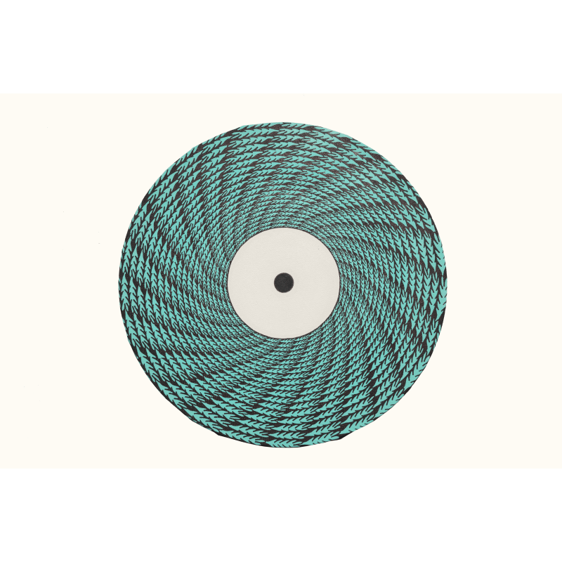 山洋平，《Vital Sign (Pastel Aquamarine)》，2015，布面丙烯和墨水，40 cm x 40 cm Yohei Yama, Vital Sign (Pastel Aquamarine), 2015, Acrylic and ink on canvas, 40 cm x 40 cm