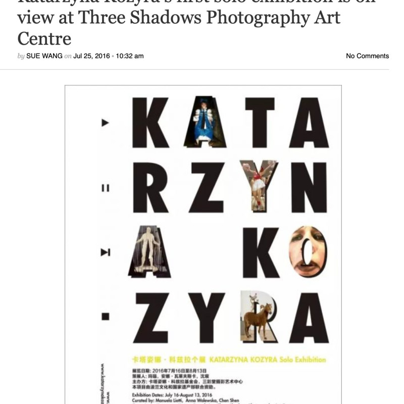 Katarzyna Kozyra’s first solo exhibition is on view at Three Shadows Photography Art Centre