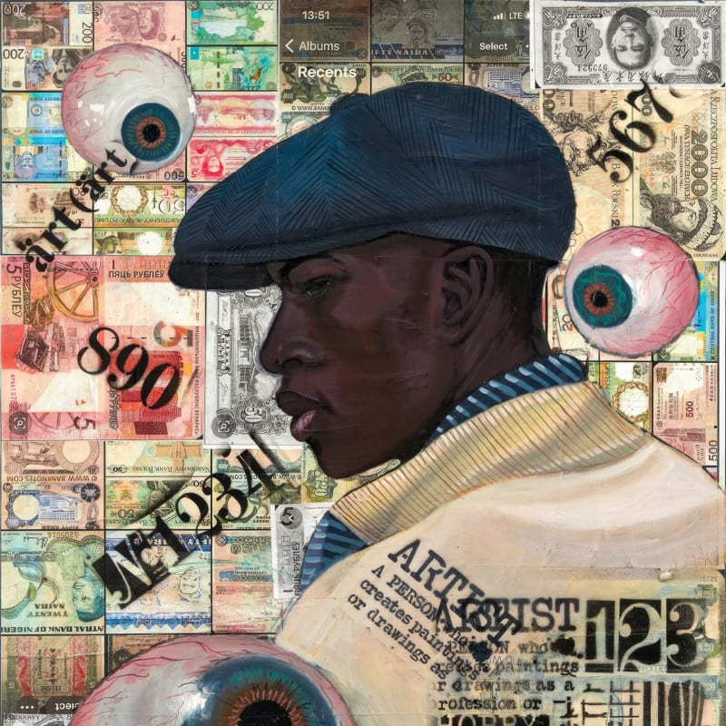 Moses Zibor - Money Eyes - 2021 - Oil on canvas