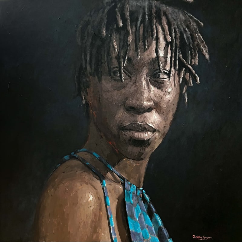 Opeyemi Matthew Olukotun - Deep II - 2022 - 48 x 48 inches - Acrylic on canvas