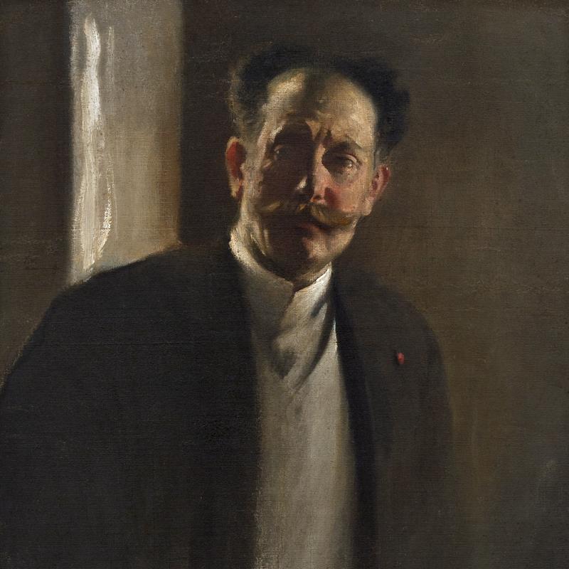 John White Alexander, Study of a Man (with Moustache), circa mid-1890s